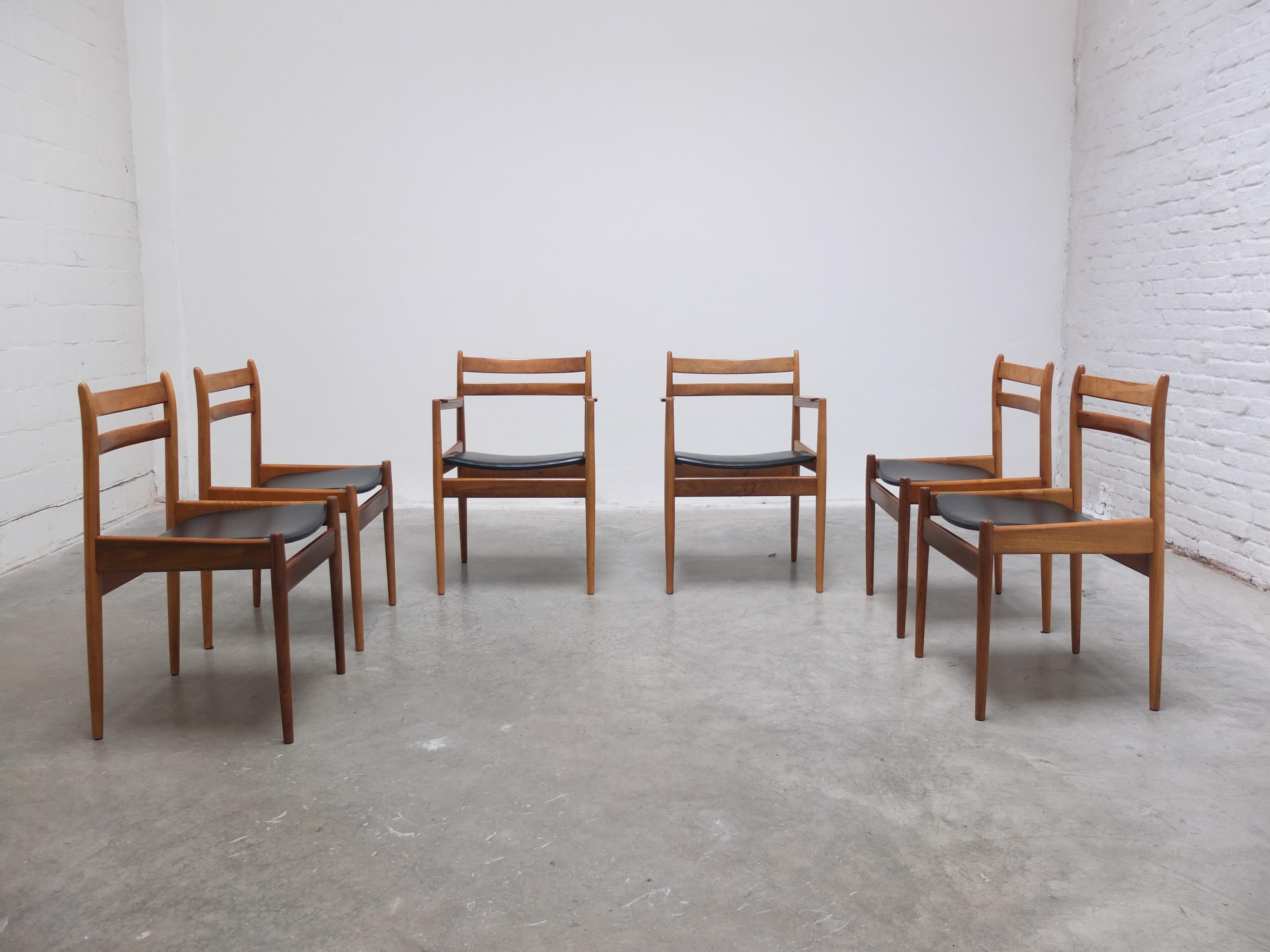 Walnut 'Abstracta' Dining Set by Jos De Mey for Van Den Berghe-Pauvers, 1960s 11