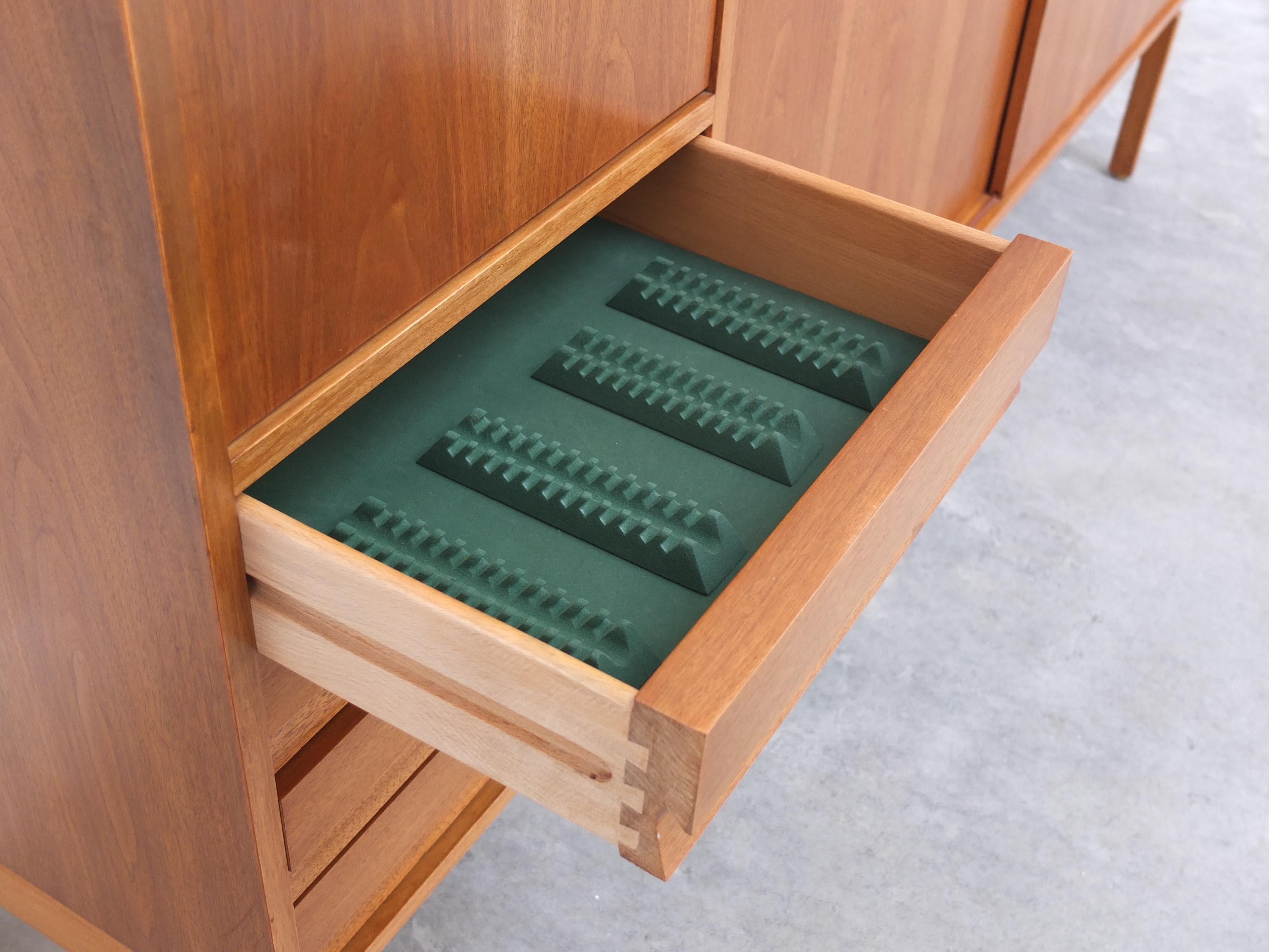 Walnut 'Abstracta' Highboard by Jos De Mey for Van Den Berghe-Pauvers, 1960s 10