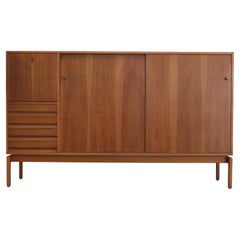 Walnut 'Abstracta' Highboard by Jos De Mey for Van Den Berghe-Pauvers, 1960s