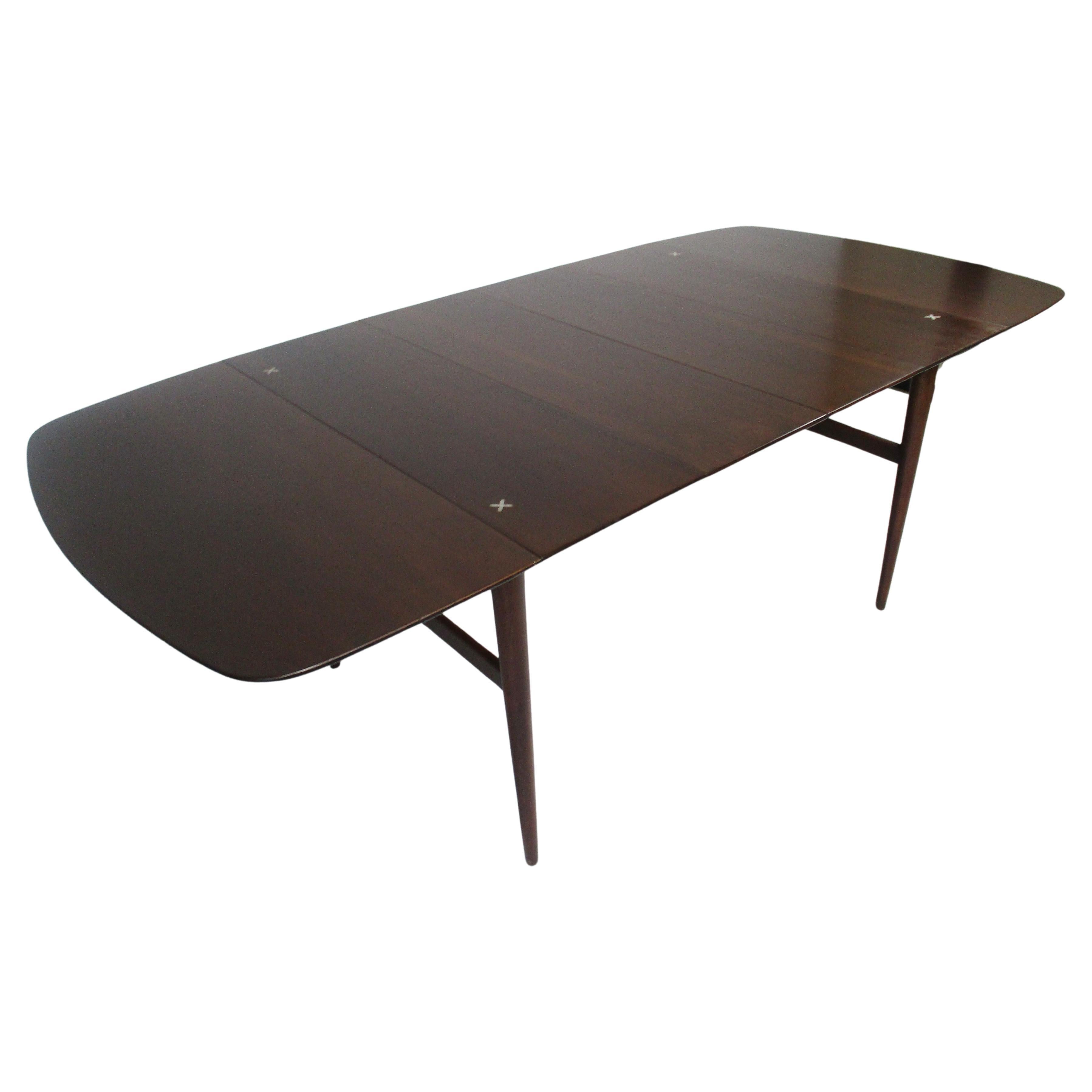 Walnut Accord Dining Table by Merton Gershun for American of Martinsville   For Sale