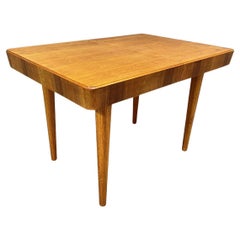Mesa de comedor regulable de nogal de Setona, años 50, Checoslovaquia