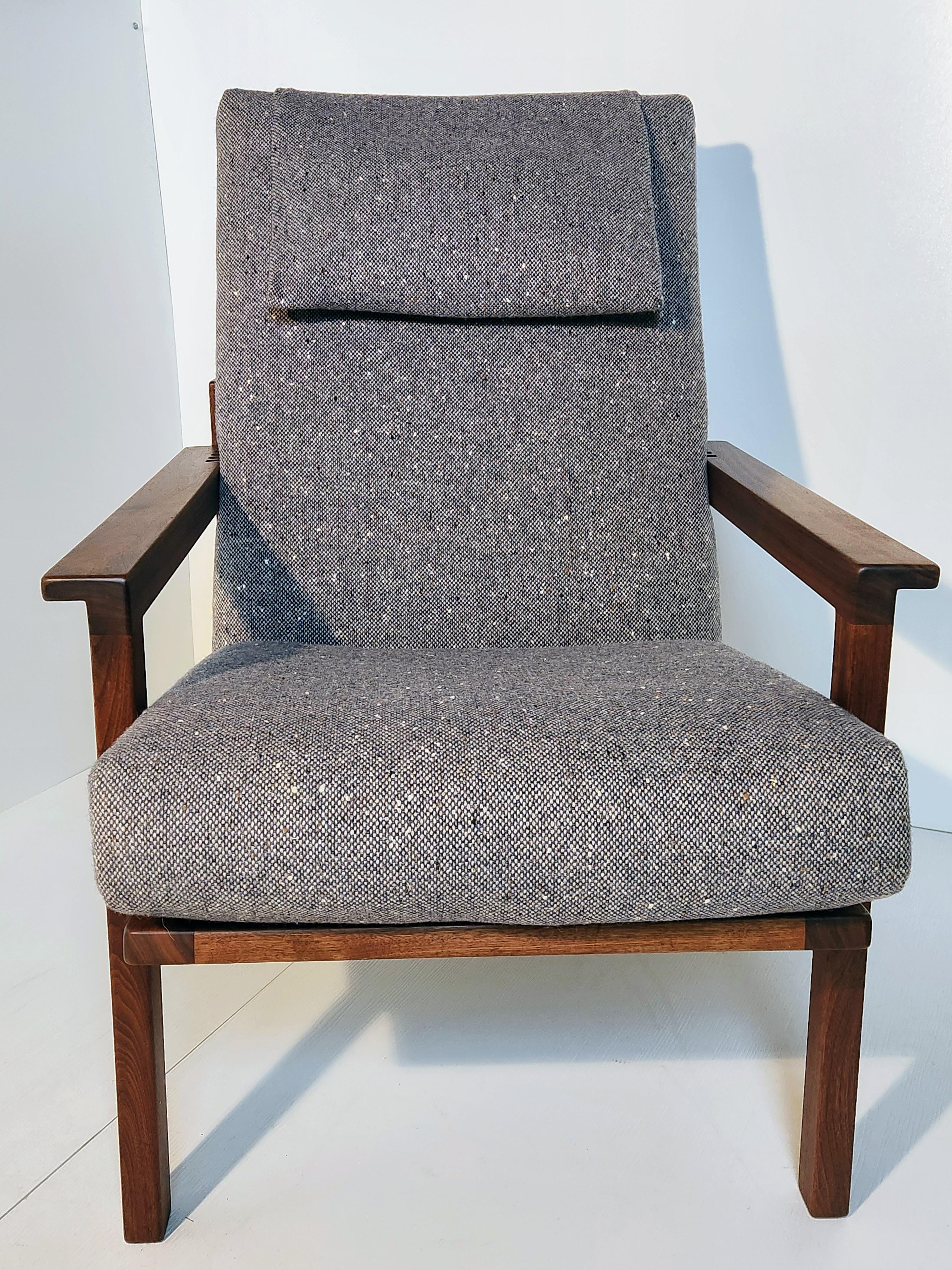 Walnut Adjustable Lounge Chair Arden Riddle (1921-2011) pre-1965 For Sale 3