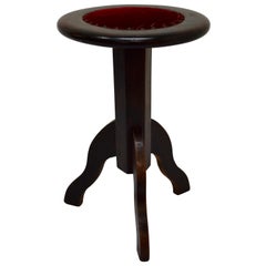Tabouret réglable en noyer