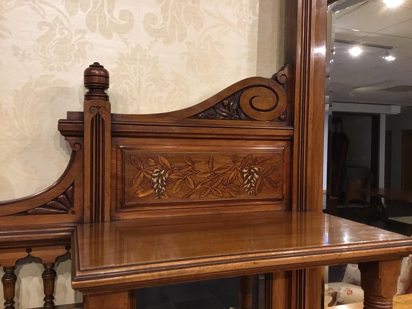 Late 19th Century Walnut Aesthetic Period Chiffonier/Side Cabinet by Ogdens of Manchester For Sale