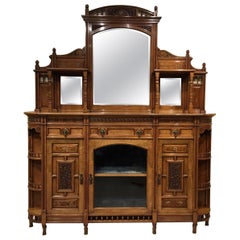 Walnut Aesthetic Period Chiffonier/Side Cabinet by Ogdens of Manchester