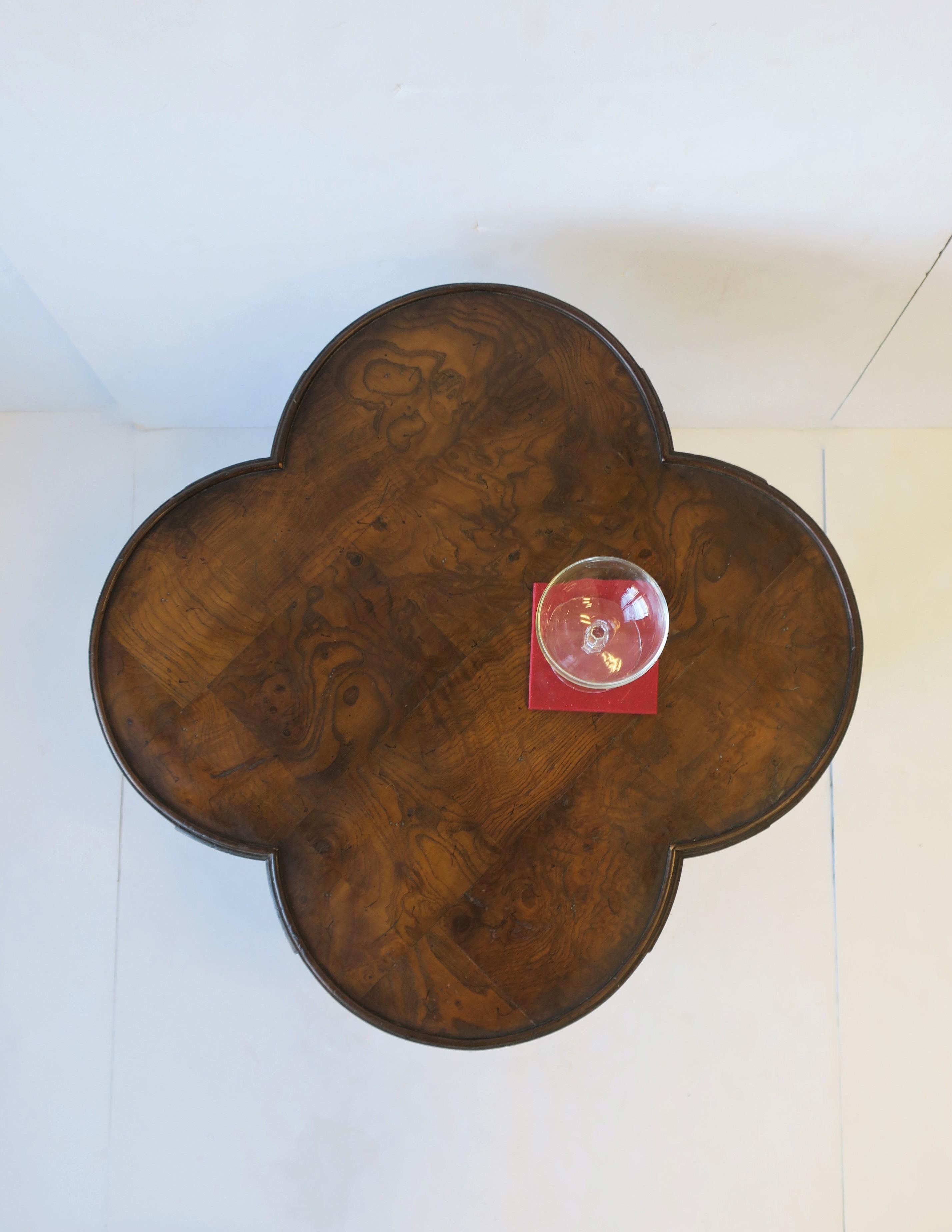 Walnut Alhambra Clover Top End Table 8