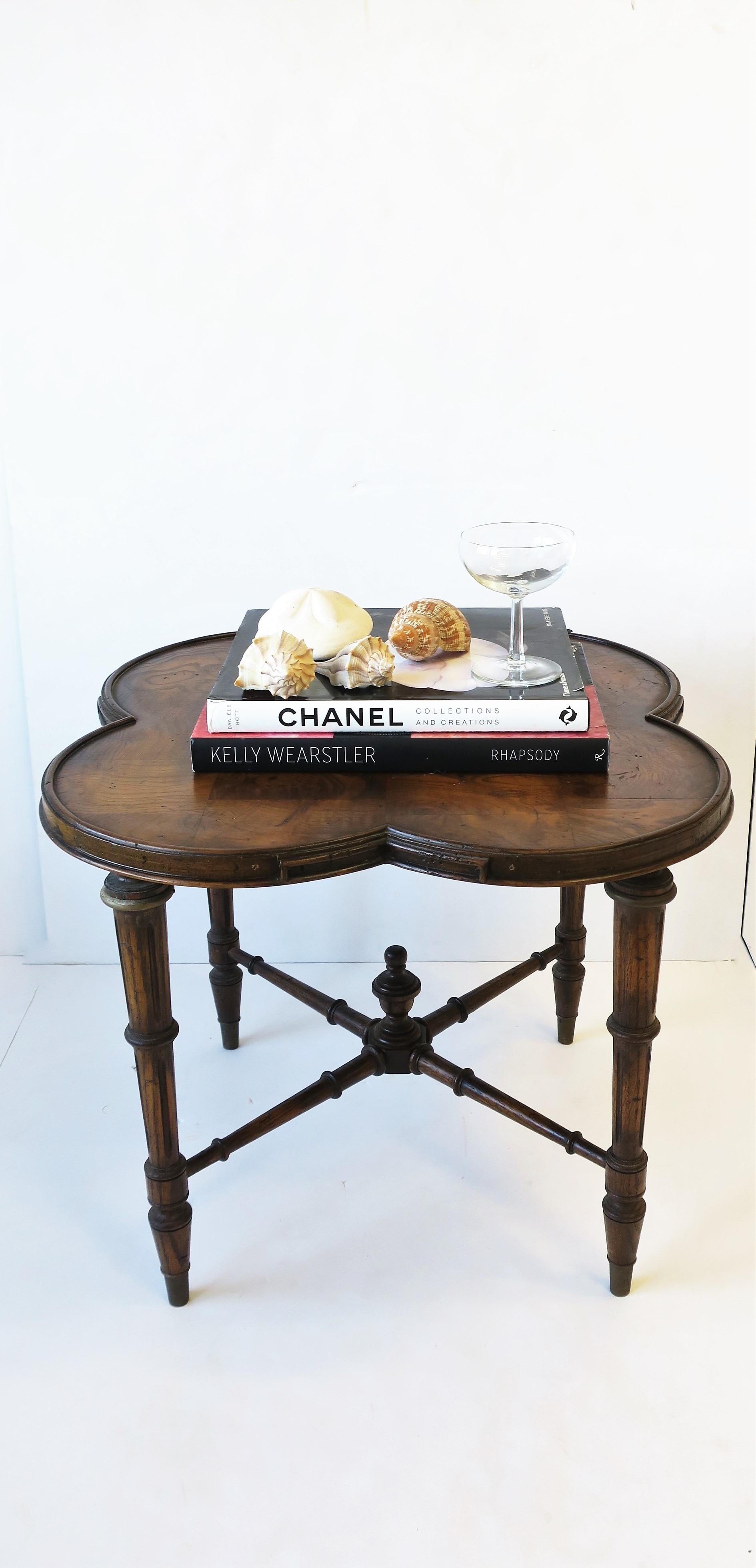 European Walnut Alhambra Clover Top End Table