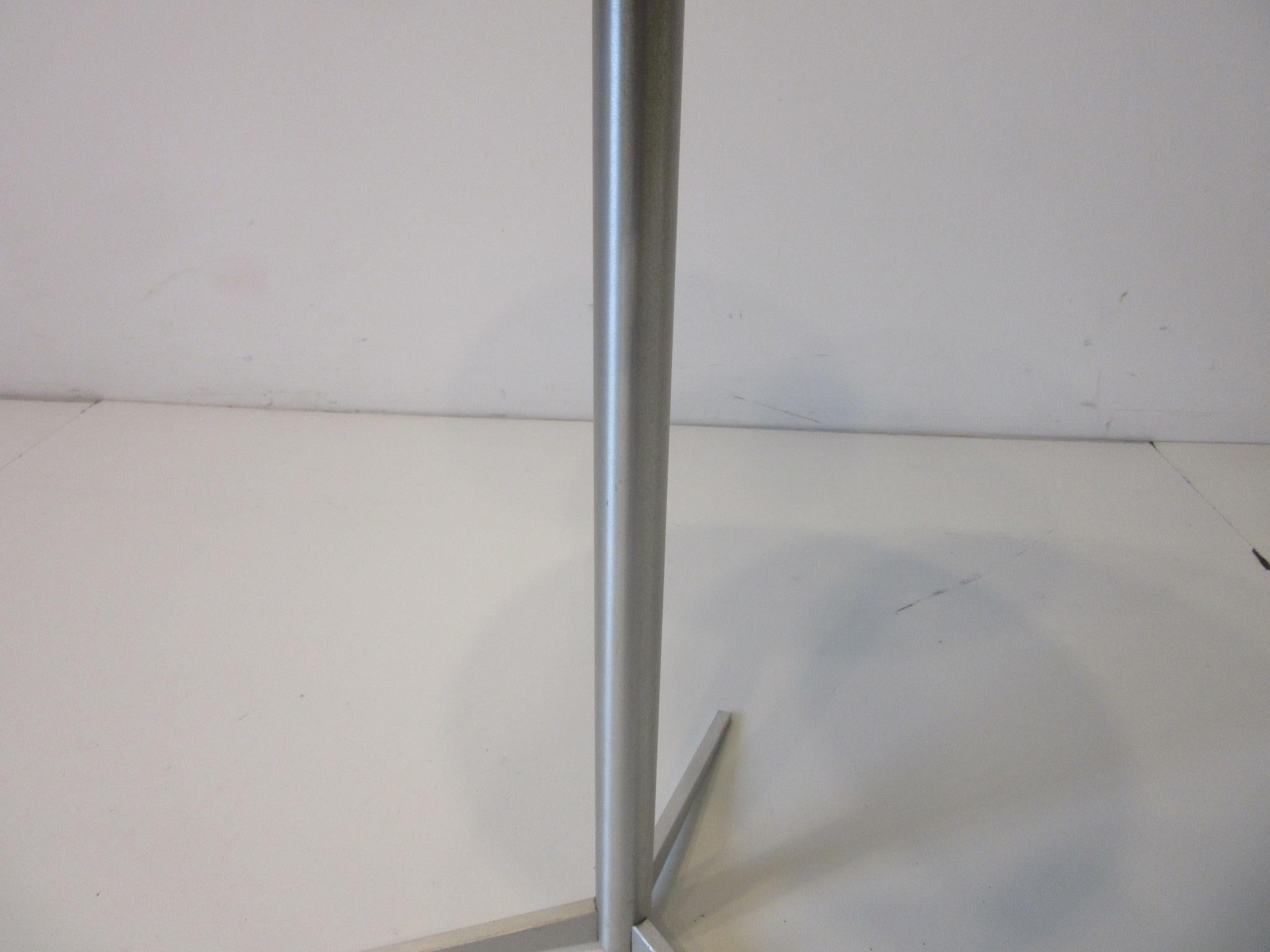 American Walnut / Aluminum Cigarette, Drink Side Table by Thonet