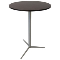Walnut / Aluminum Cigarette, Drink Side Table by Thonet