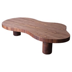 Table basse Amoeba en noyer