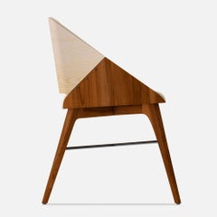 Walnut and Ash Contemporary Chair by Alexandre Caldas