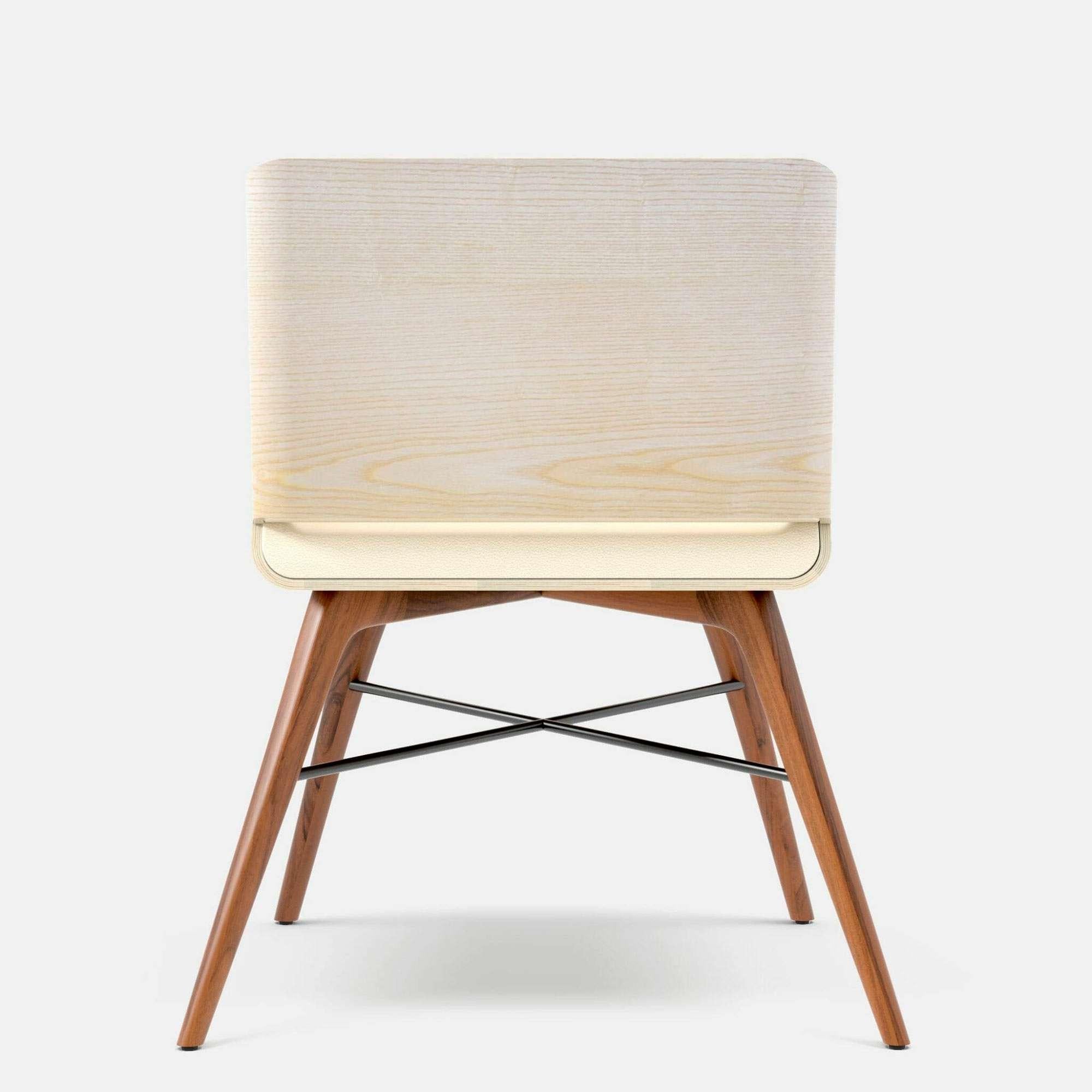 Zeitgenössischer Stuhl aus Nussbaum und Eschenholz von Alexandre Caldas (Organische Moderne) im Angebot