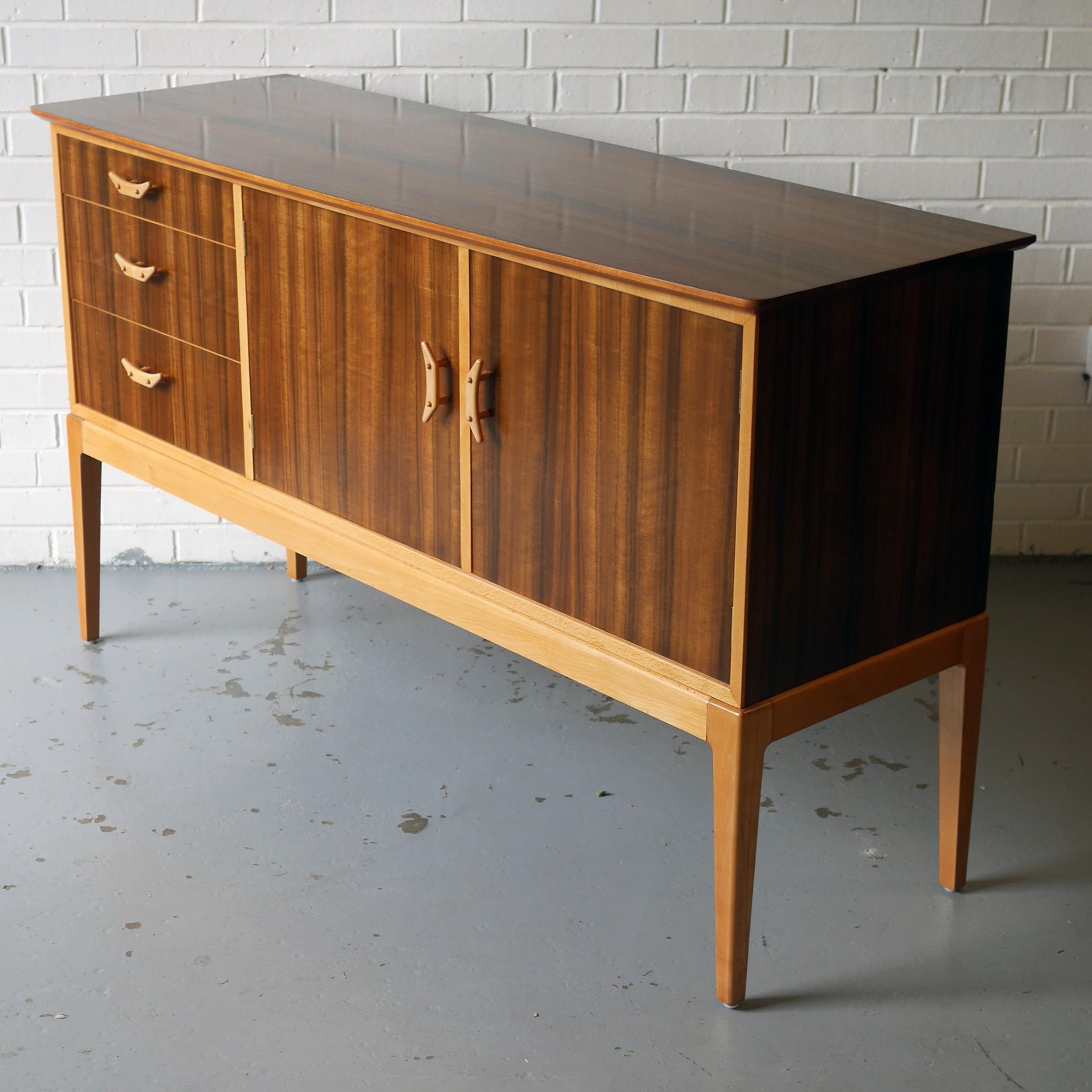 Mid-20th Century Walnut and Beech Sideboard by Vesper Furniture, circa 1957 For Sale