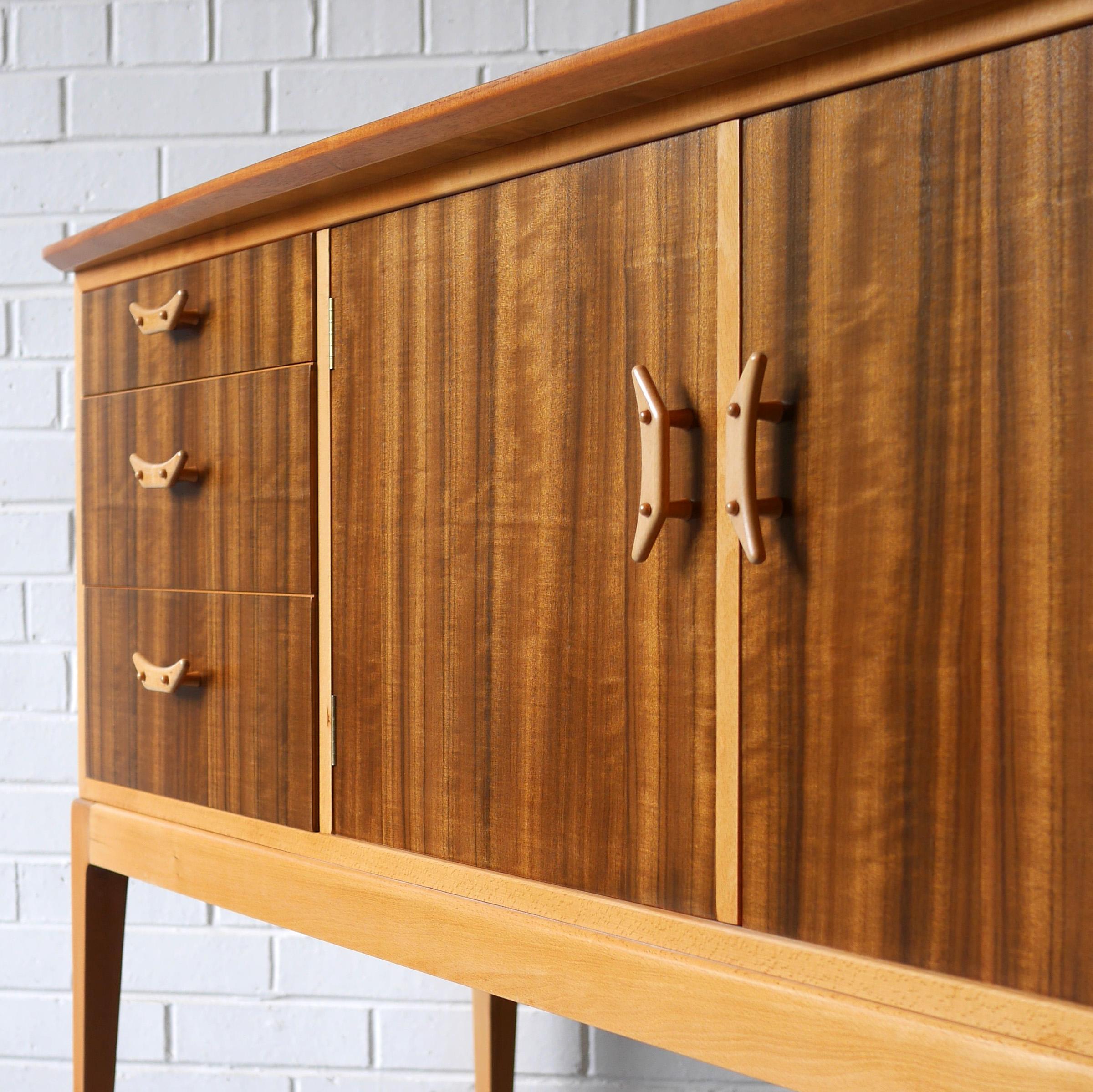 Walnut and Beech Sideboard by Vesper Furniture, circa 1957 For Sale 1