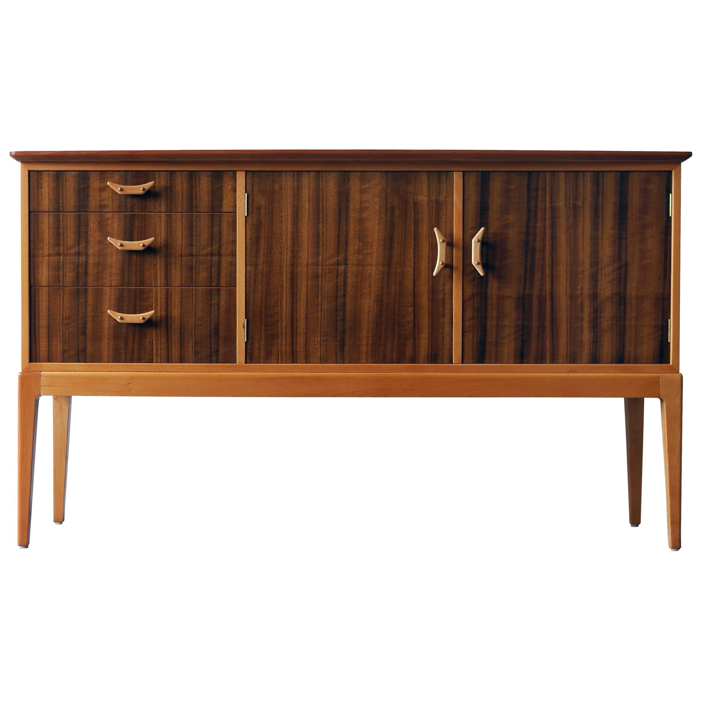 Walnut and Beech Sideboard by Vesper Furniture, circa 1957 For Sale