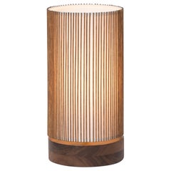 Walnut and Birch Bedside Table Lamp by Mel Smilow