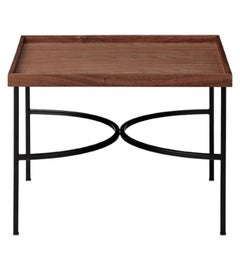 Walnut and Black Contemporary Tray Table
