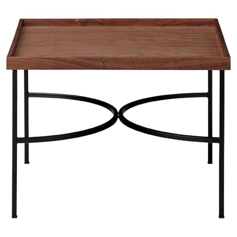 Walnut and Black Contemporary Tray Table For Sale