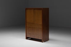 Walnut and Brass Cabinet by Pierre Balmain, France, 1980s