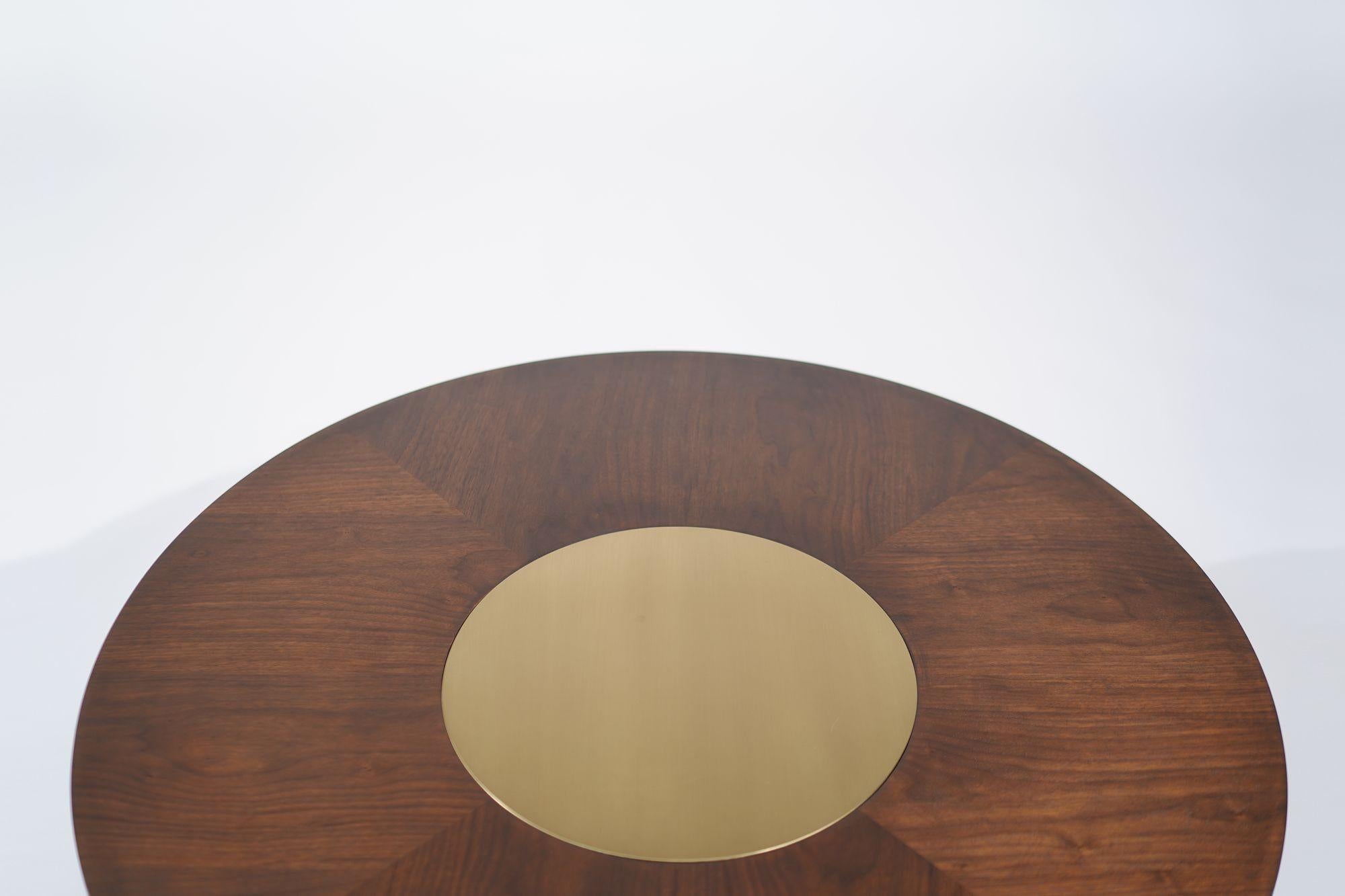 Walnut and Brass Coffee Table by Harvey Probber, C. 1950s For Sale 3
