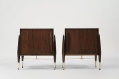 Walnut and Brass End Table by Kent Coffey, C. 1950s