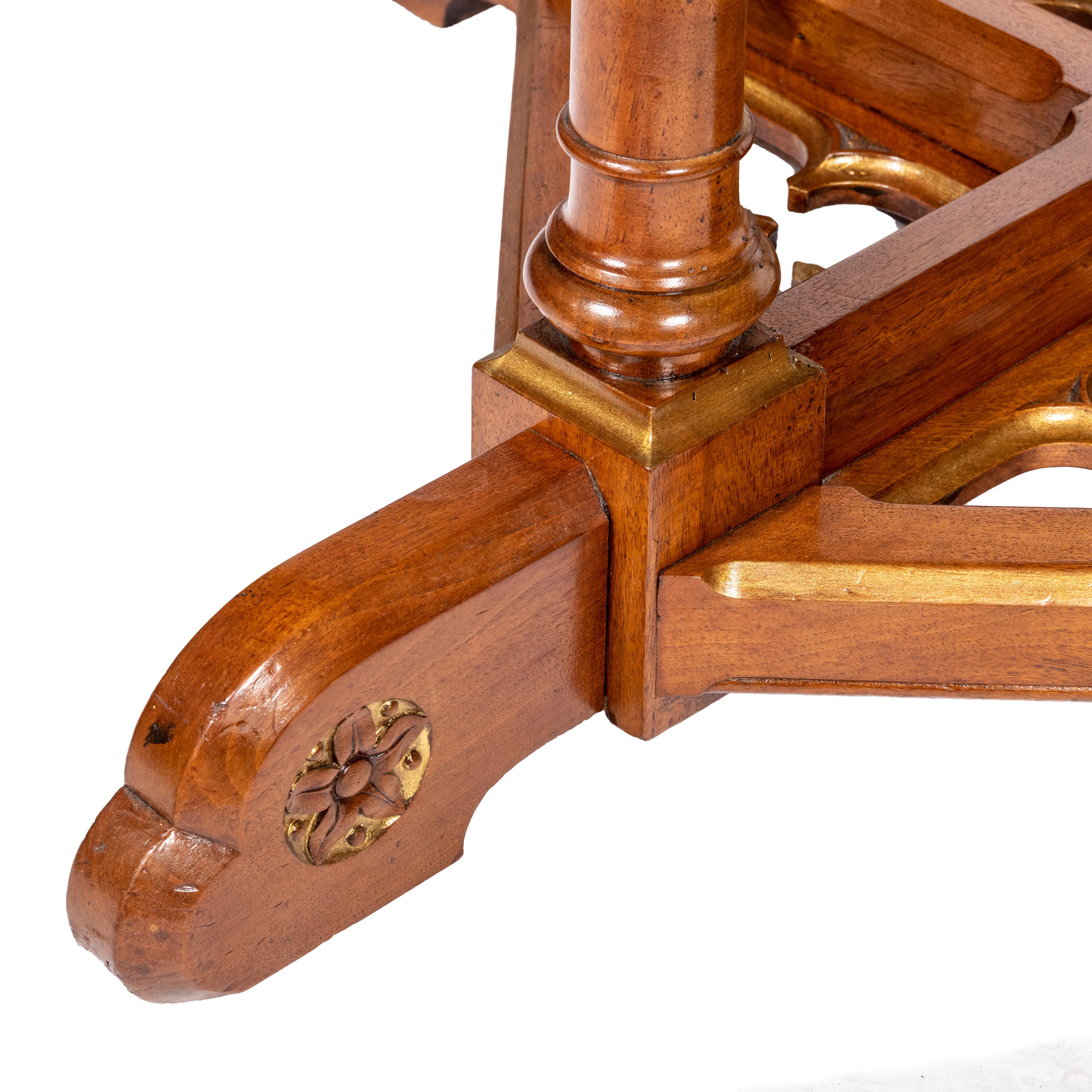 Walnut and Burr Walnut Octagonal Centre Table, England circa 1870 1