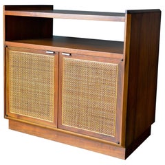 Walnut and Cane Cabinet or Nightstand by Jack Cartwright for Founders circa 1965