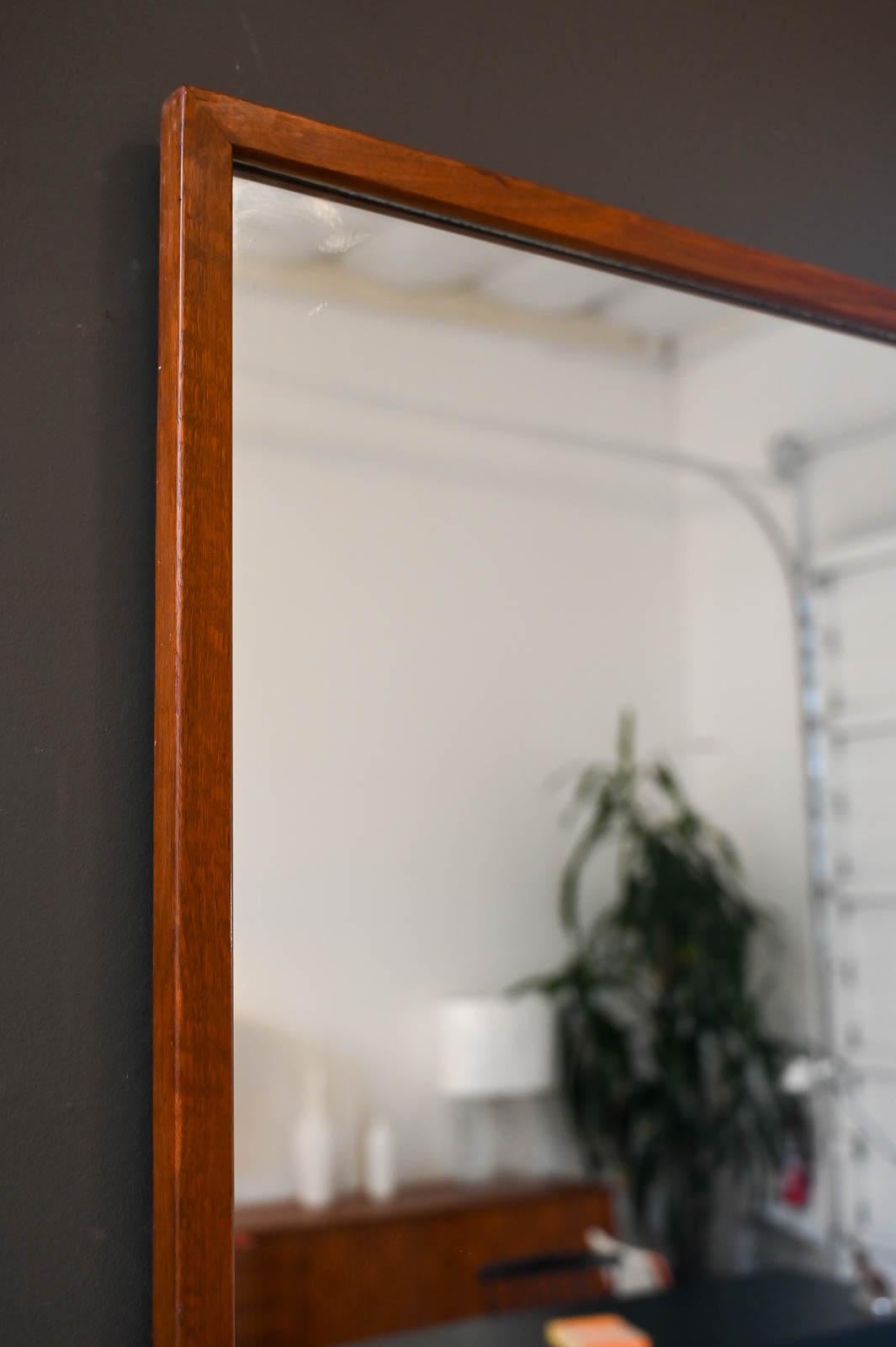 Walnut and Cane Wall Mirror by Drexel, ca. 1965 2