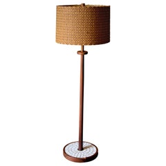 Retro Walnut and Ceramic Tile Floor Lamp Designed by Jane and Gordon Martz