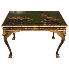 Walnut and Chinoiserie George II Style Centre Table