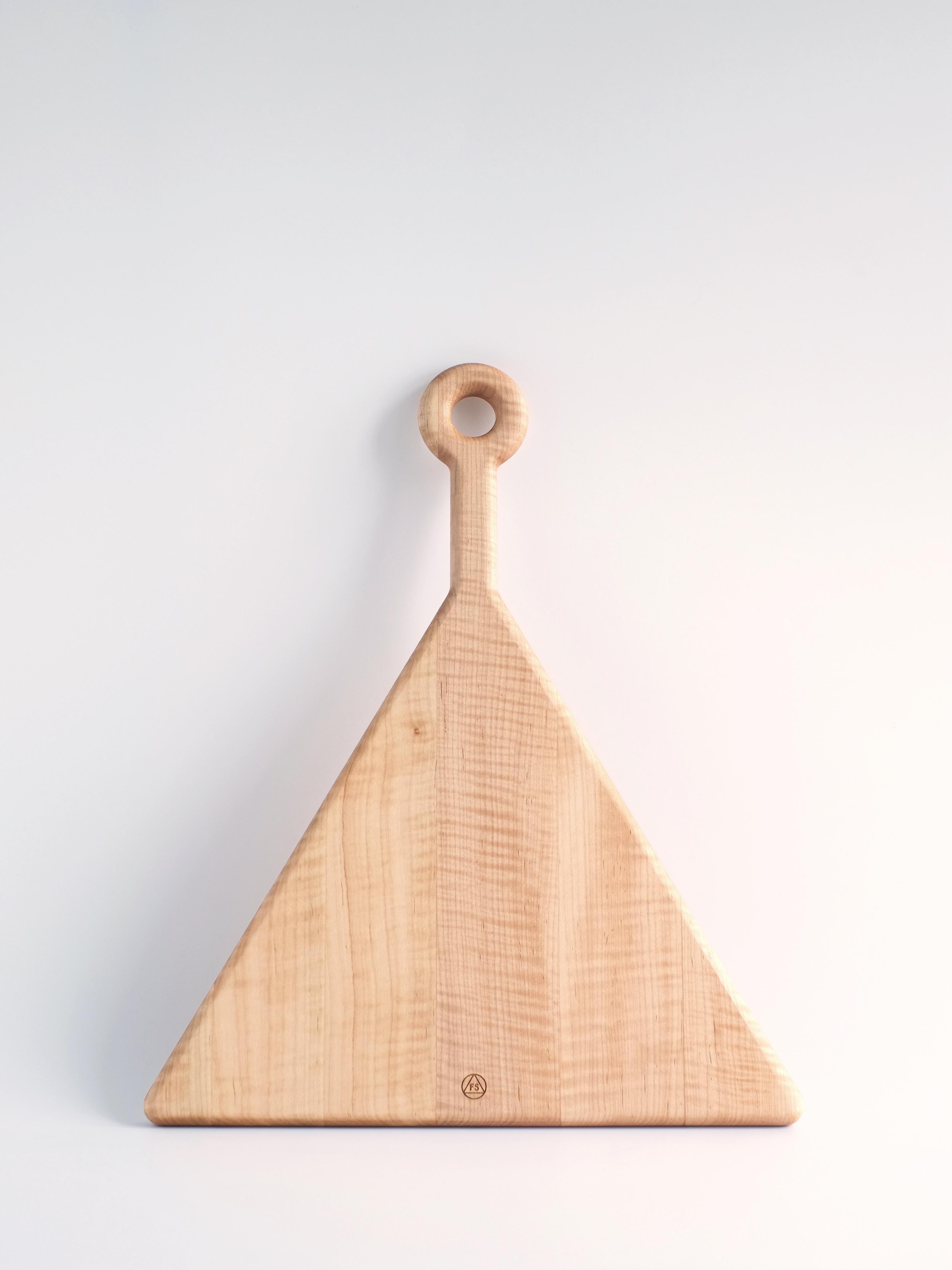 Contemporary Walnut and Curly Maple Plank Cutting Boards by Fort Standard, in Stock