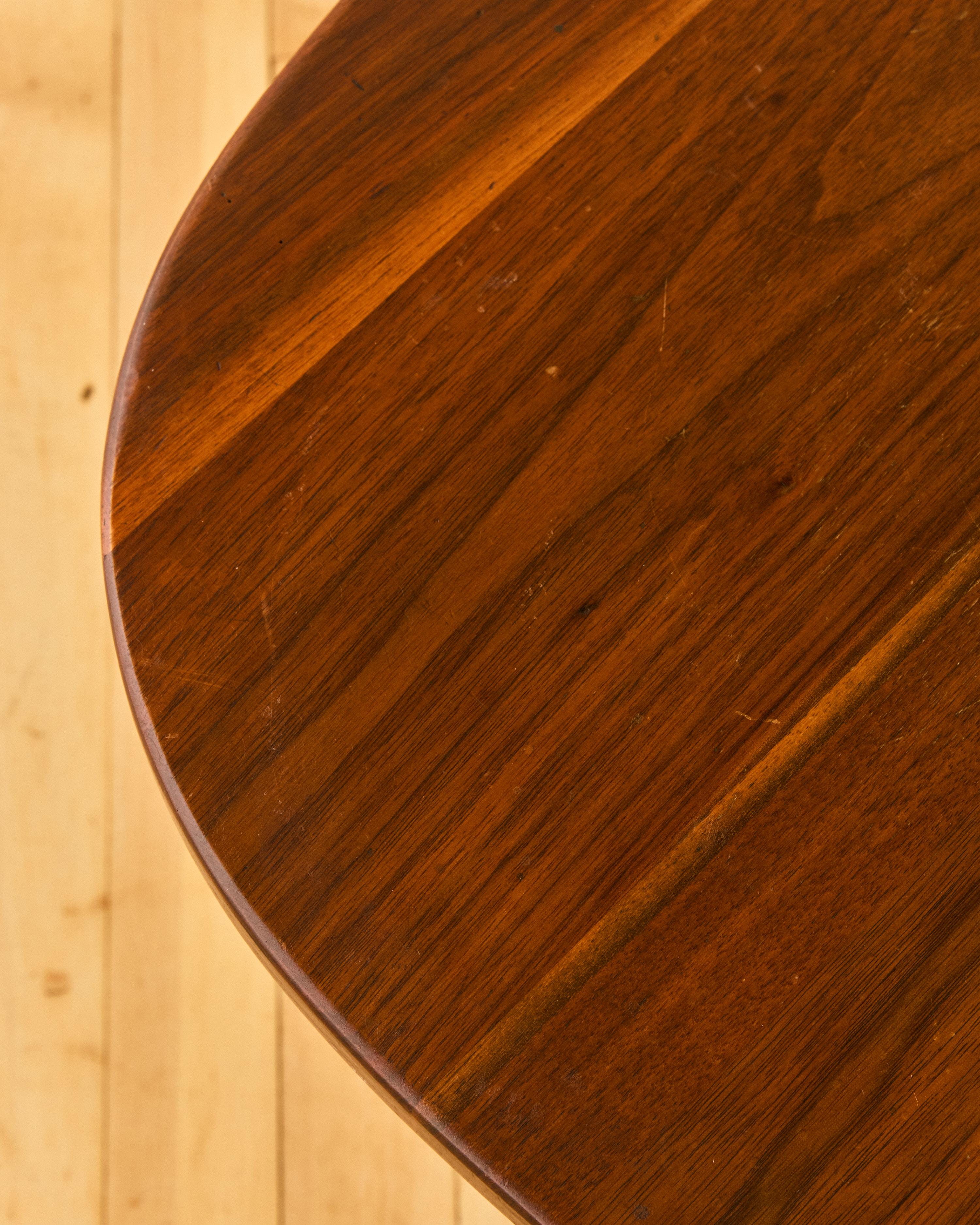 Walnut and Enameled Steel Side Table by Allan Gould In Good Condition For Sale In Long Island City, NY
