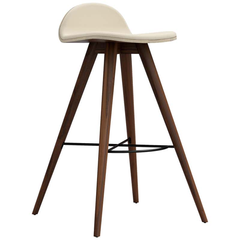 Alpha Stool, Solid Walnut Contemporary Counter Stool by Made In Ratio ...