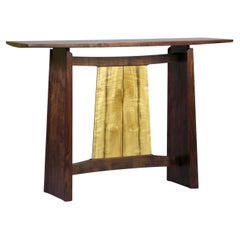 Walnut and Myrtle Console Table by Thomas Throop/ Black Creek Designs - In Stock