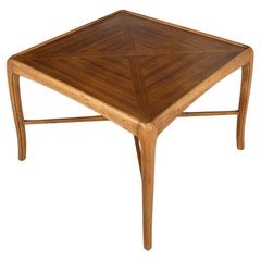 Vintage Walnut and Fruitwood Table by Thomasville, 1965