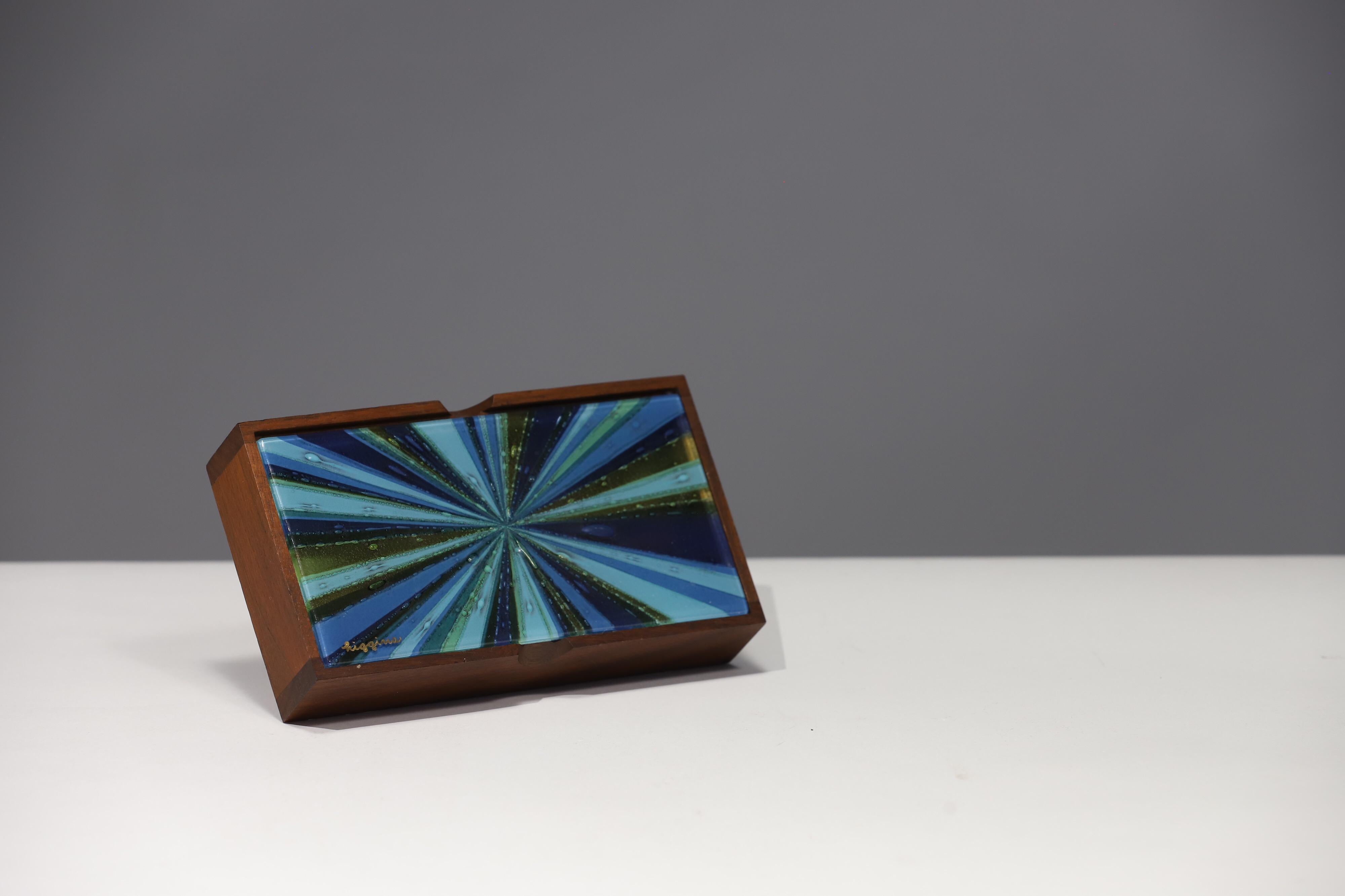 Walnut and Glass Box by Higgins 1