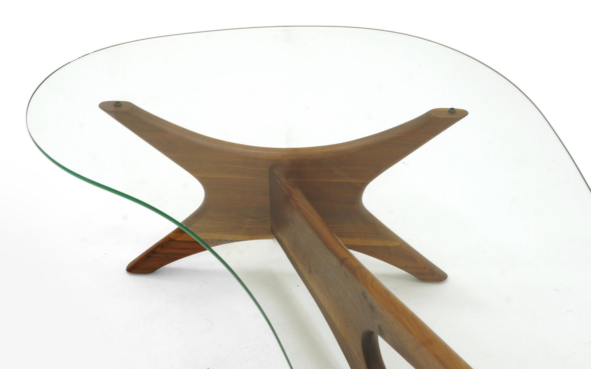 Mid-20th Century Walnut and Glass Coffee Table and Pair of Side Tables by Adrian Pearsall 