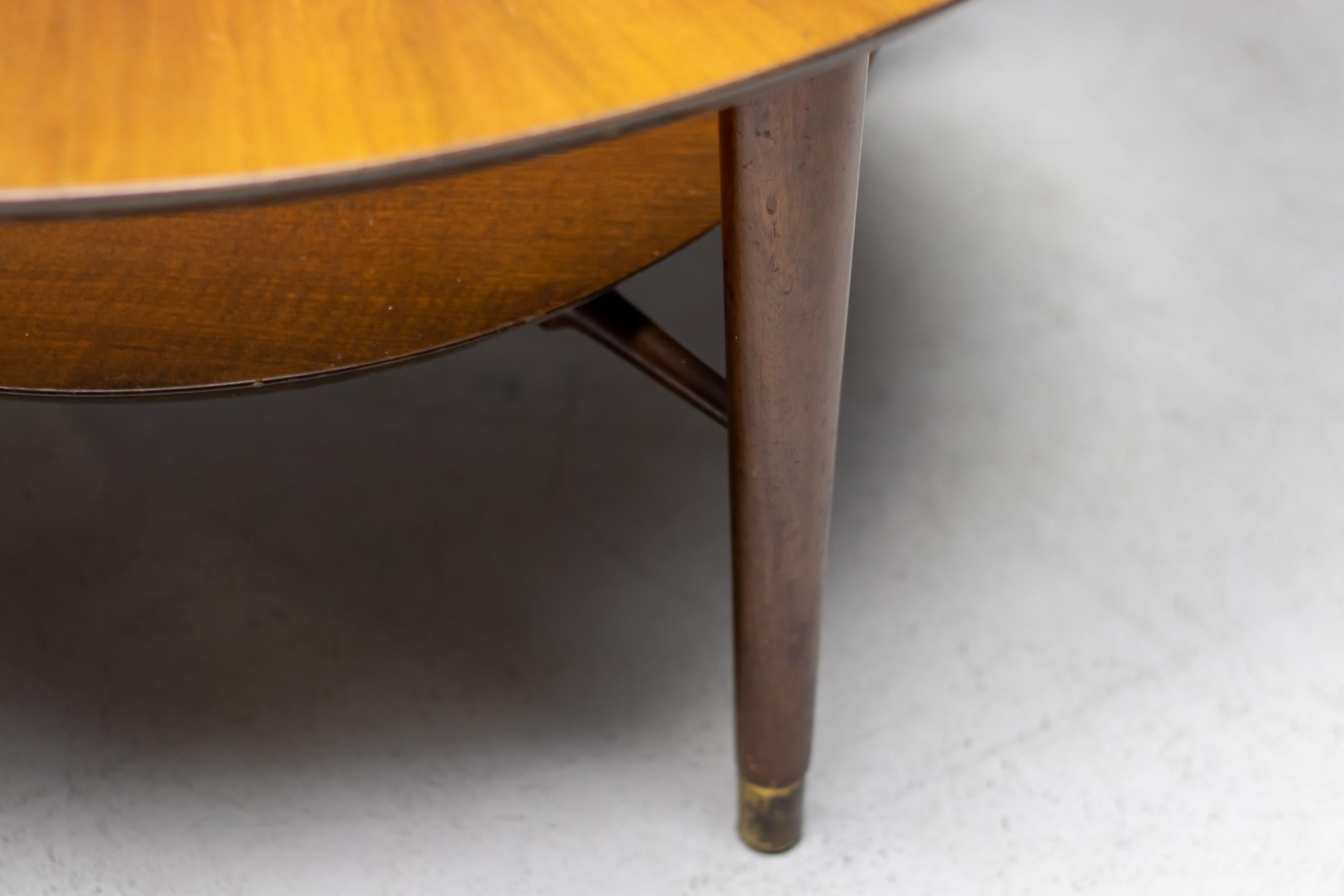 Mid-20th Century Walnut and Glass Coffee Table, Italy, 1955 For Sale