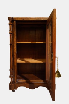 Walnut and Inlay Music Cabinet