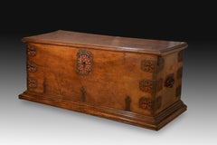 Walnut and Iron Chest, 17th Century
