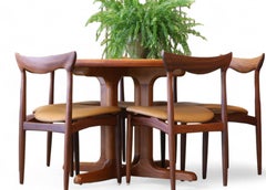 Walnut and Leather Dining Chair by H. W. Klein for Bramin, 1960s, Set of 6
