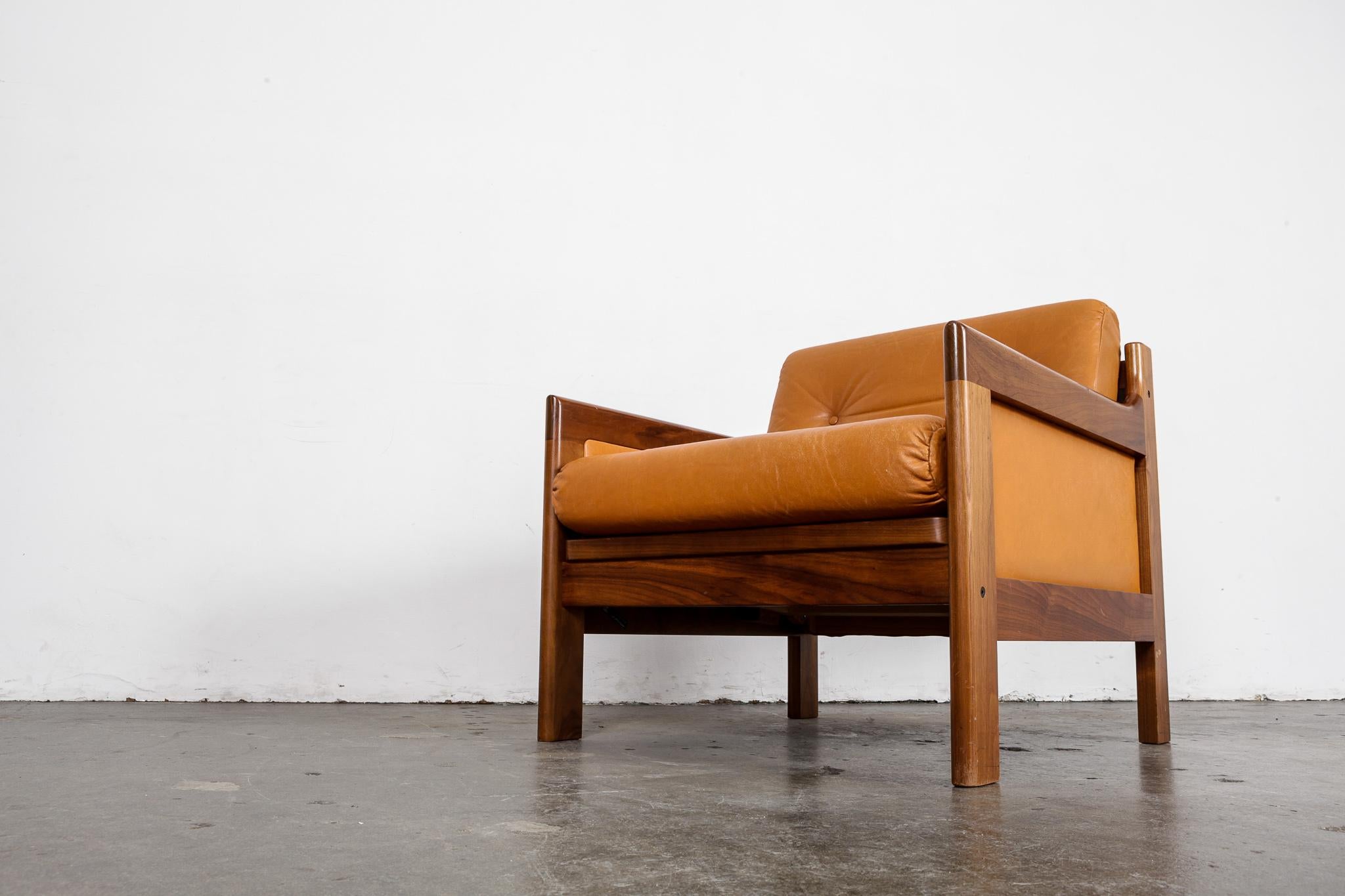 Walnut and Leather Lounge Chair by Karl Erik Ekselius for OPE, Sweden, 1960s 3