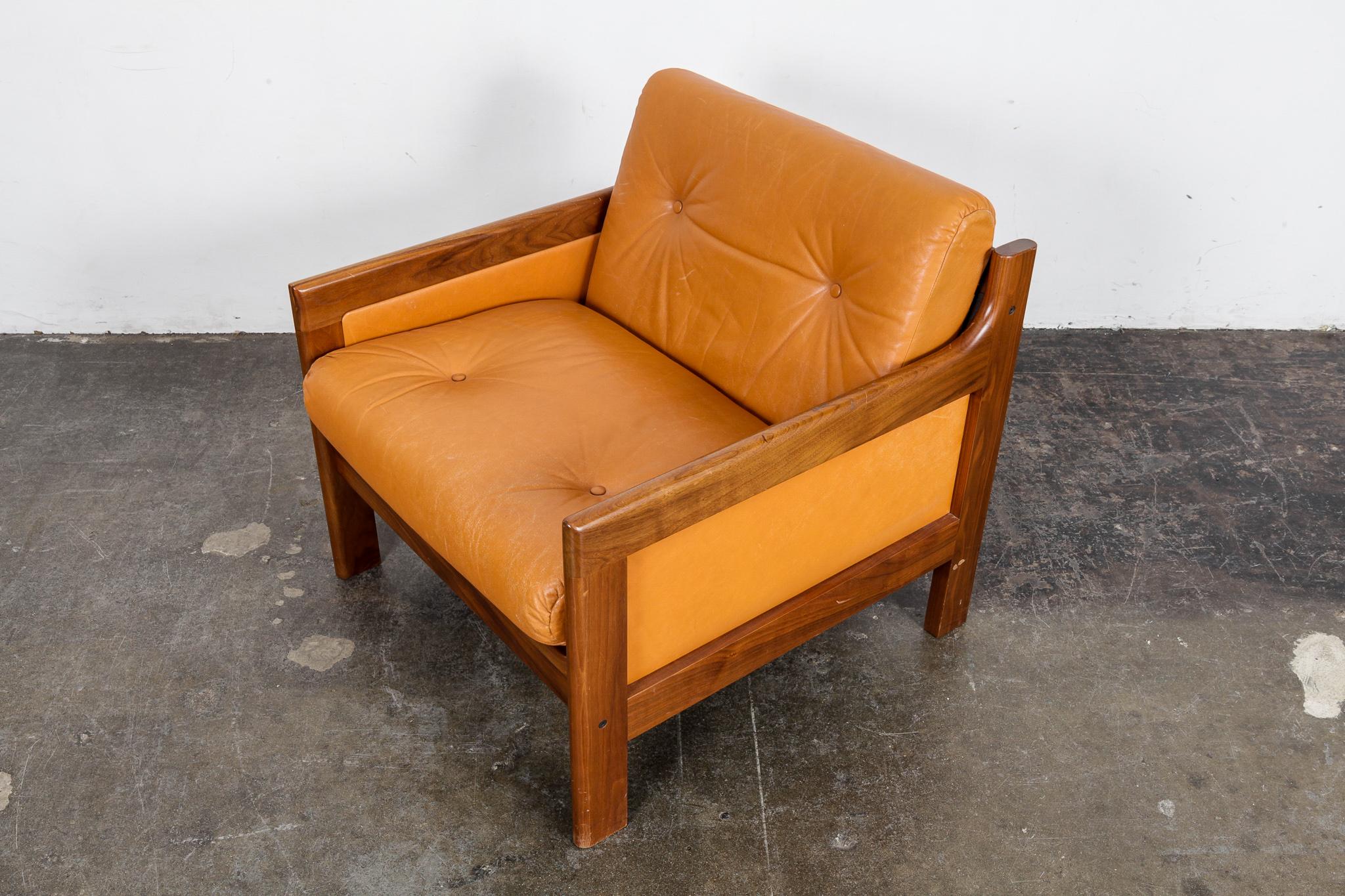 Walnut and Leather Lounge Chair by Karl Erik Ekselius for OPE, Sweden, 1960s 2