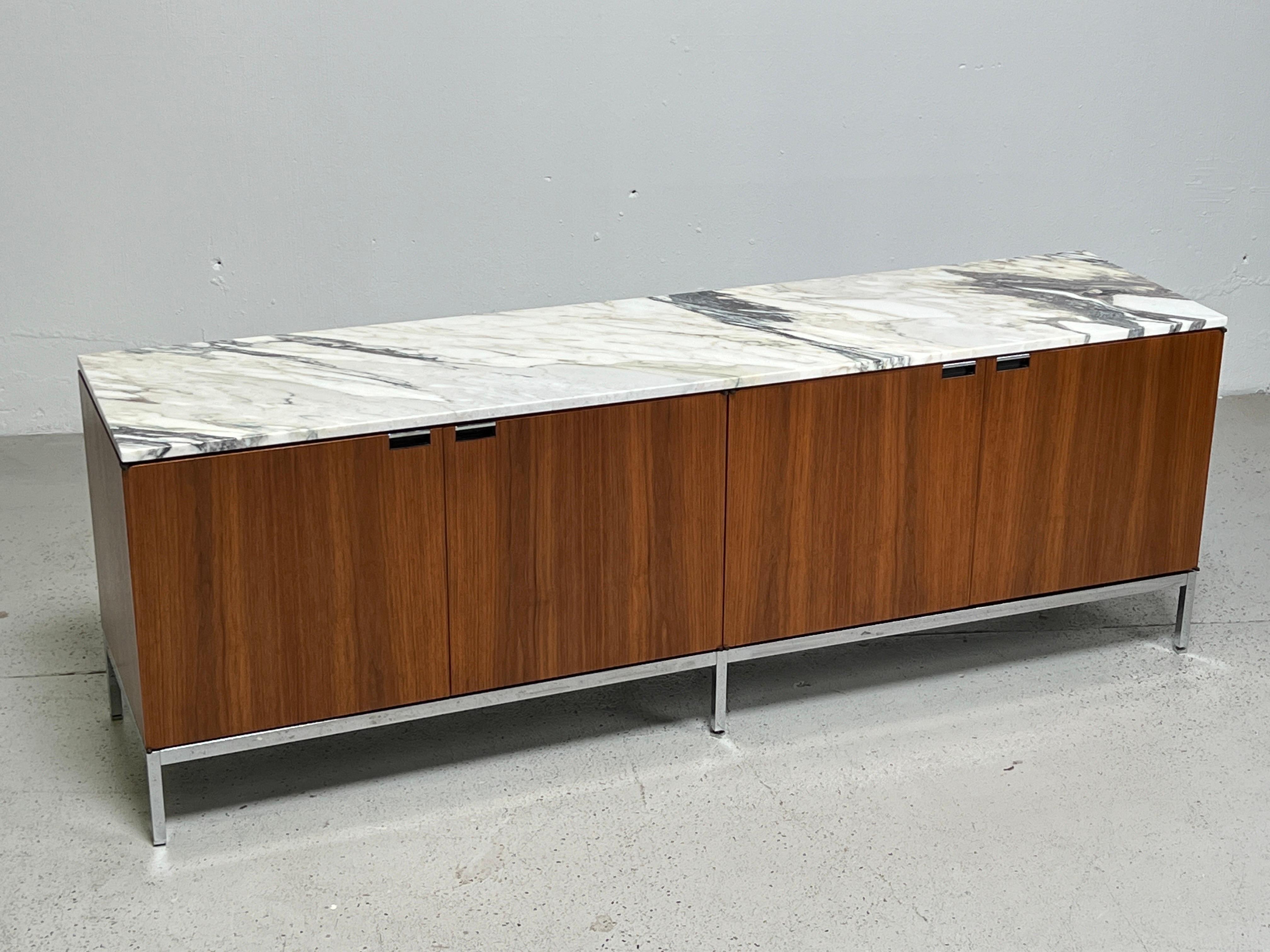 Walnut and Marble Credenza by Florence Knoll for Knoll 6