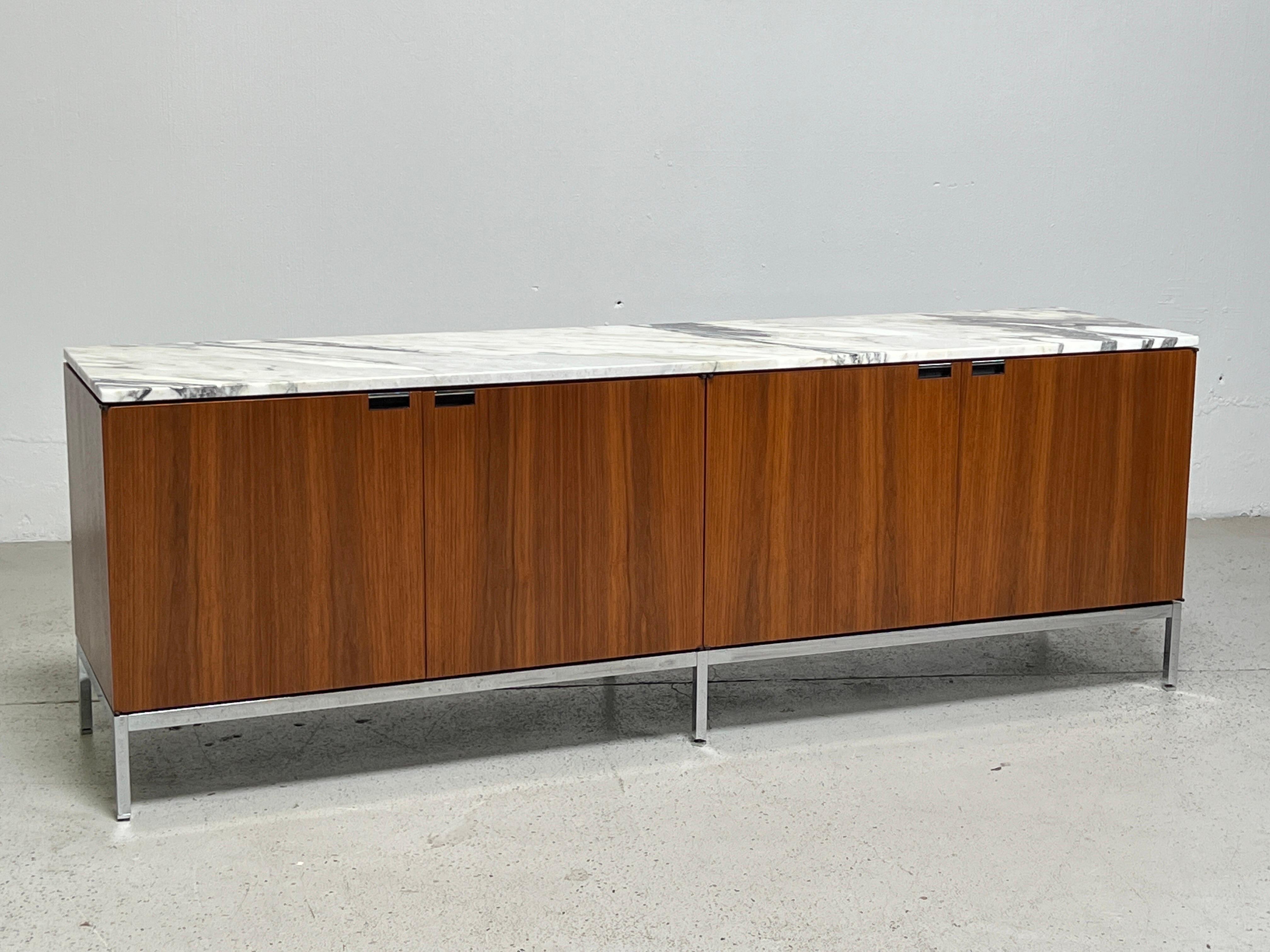 Walnut and Marble Credenza by Florence Knoll for Knoll 7