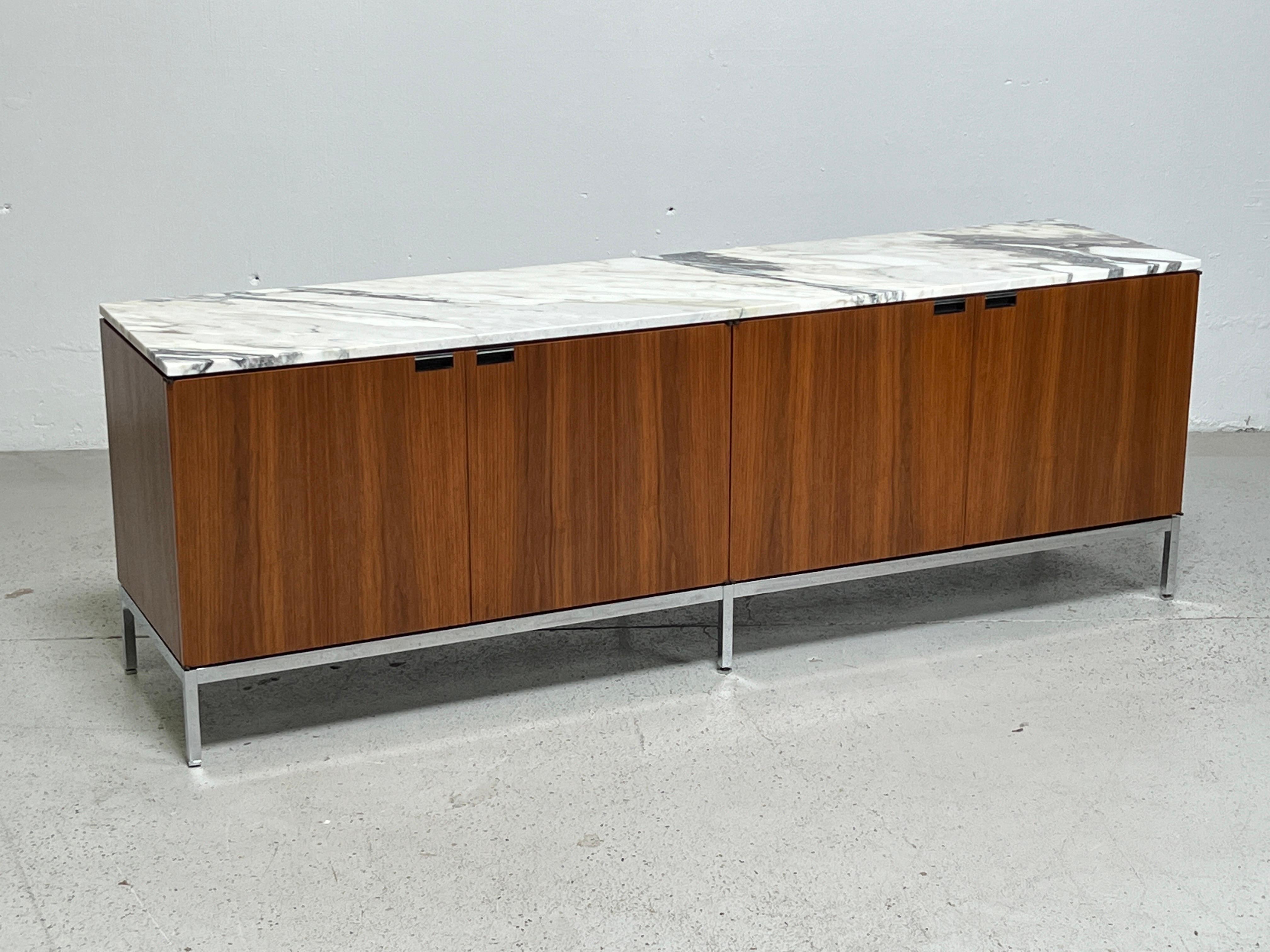 Walnut and Marble Credenza by Florence Knoll for Knoll 8