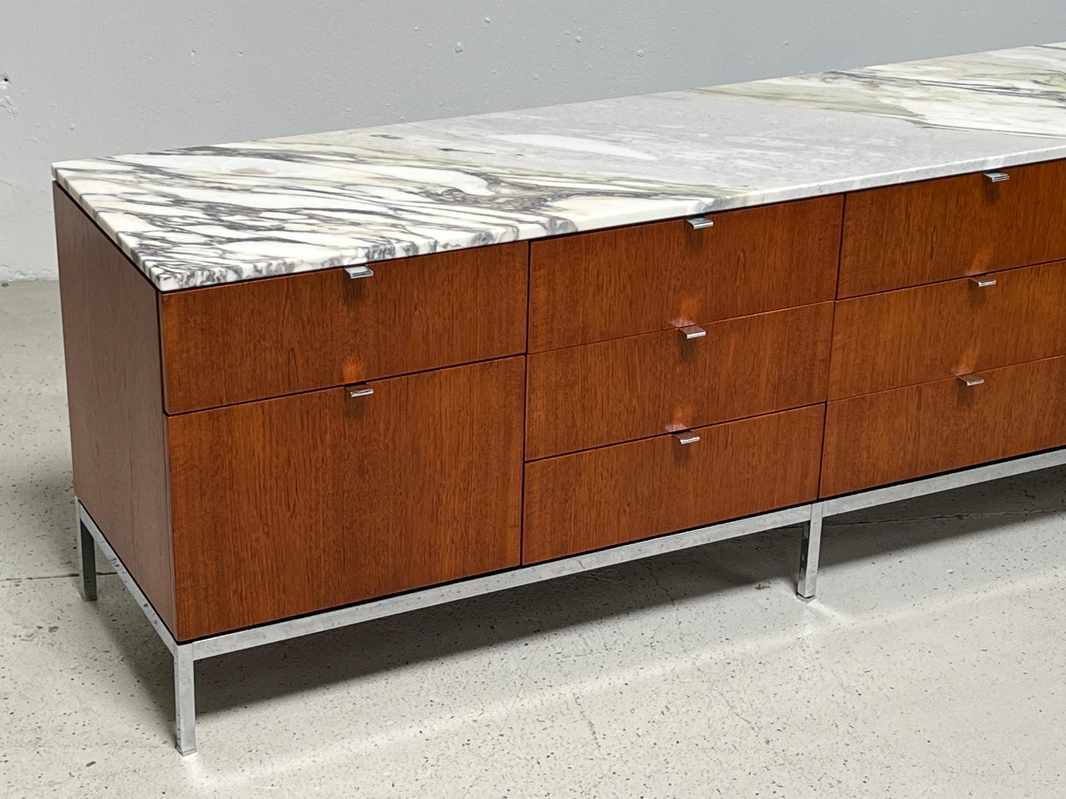 Walnut and Marble Credenza by Florence Knoll for Knoll 9