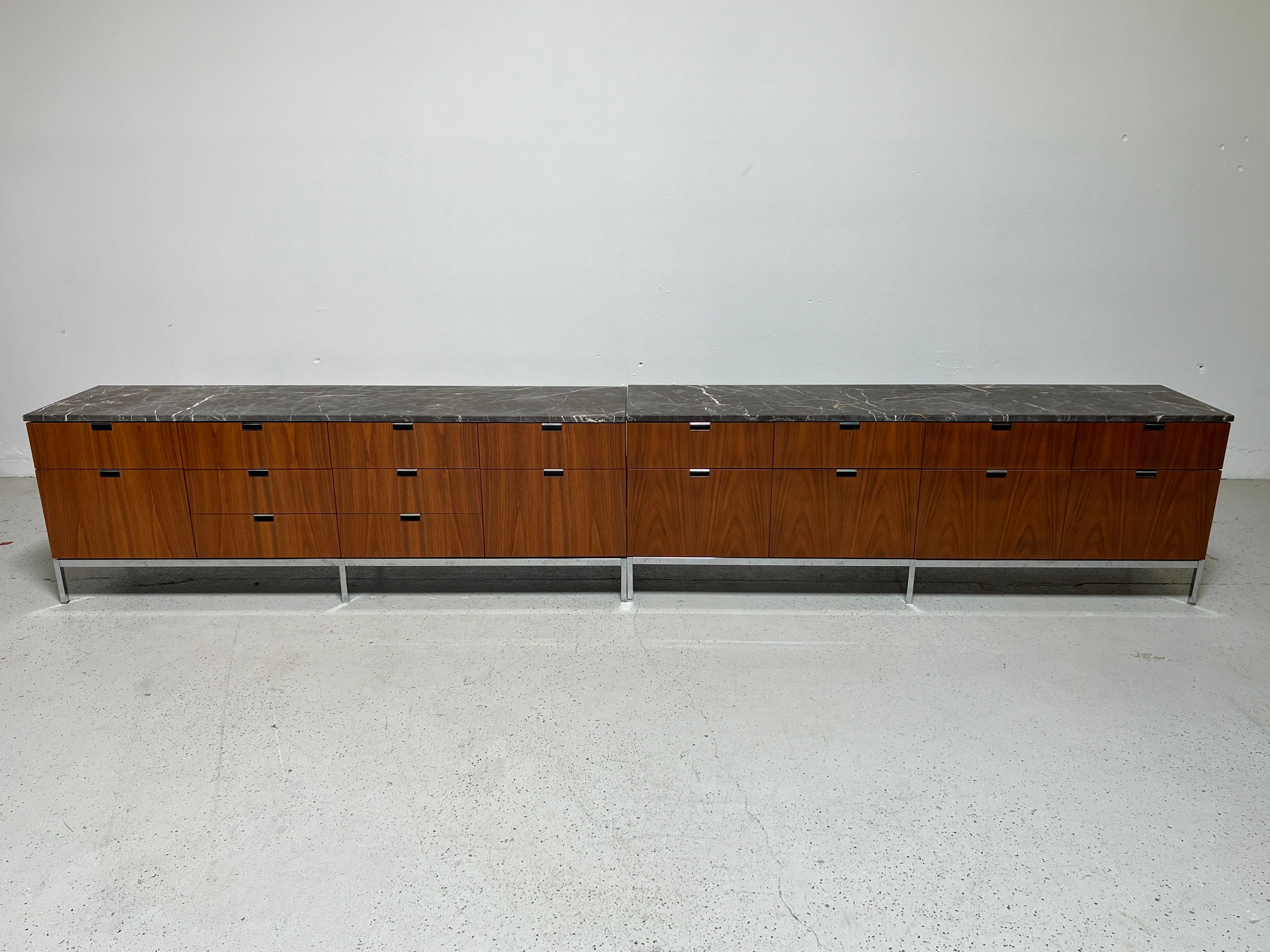 Walnut and Marble Credenza by Florence Knoll for Knoll 10