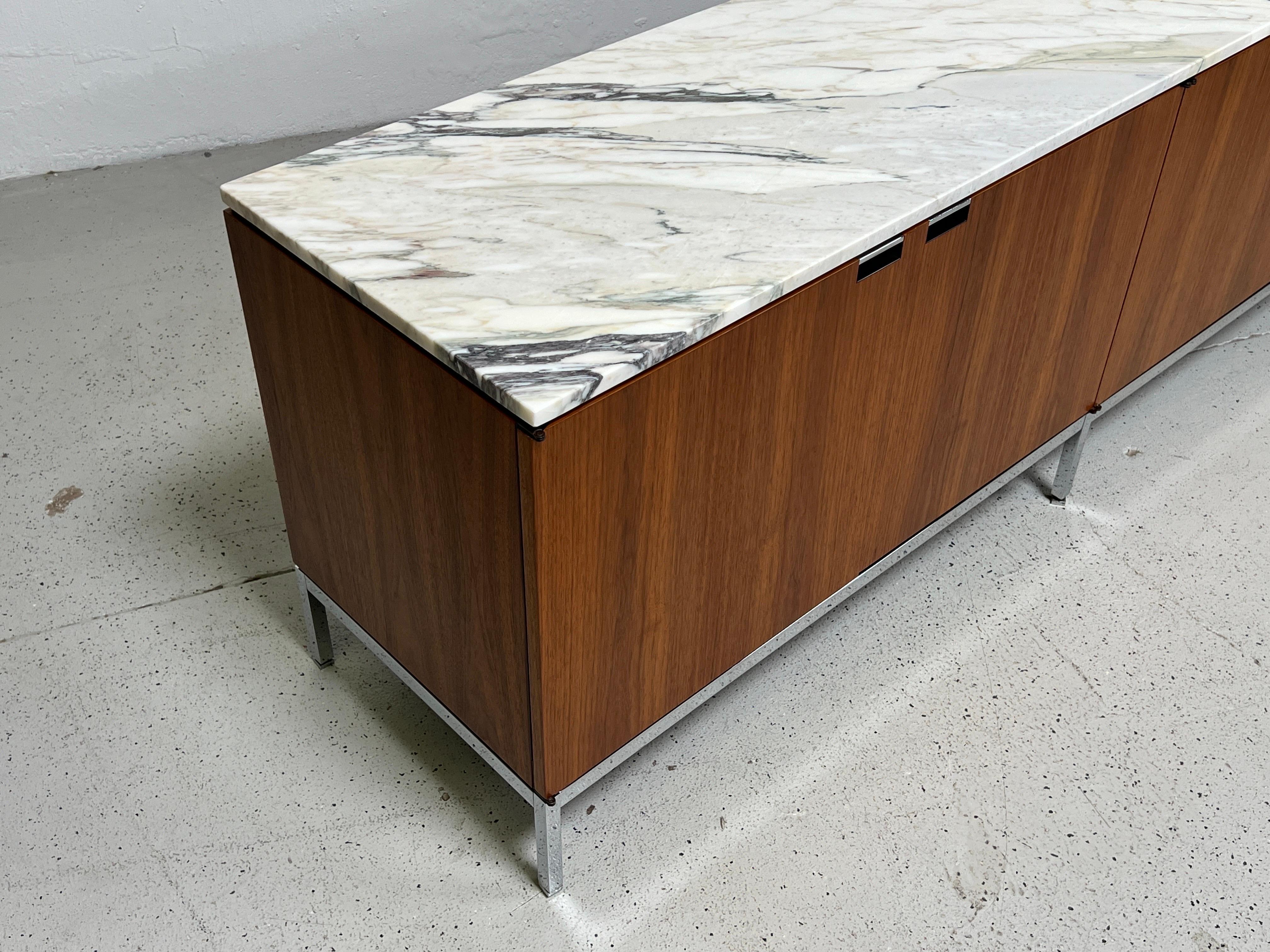 Walnut and Marble Credenza by Florence Knoll for Knoll 11