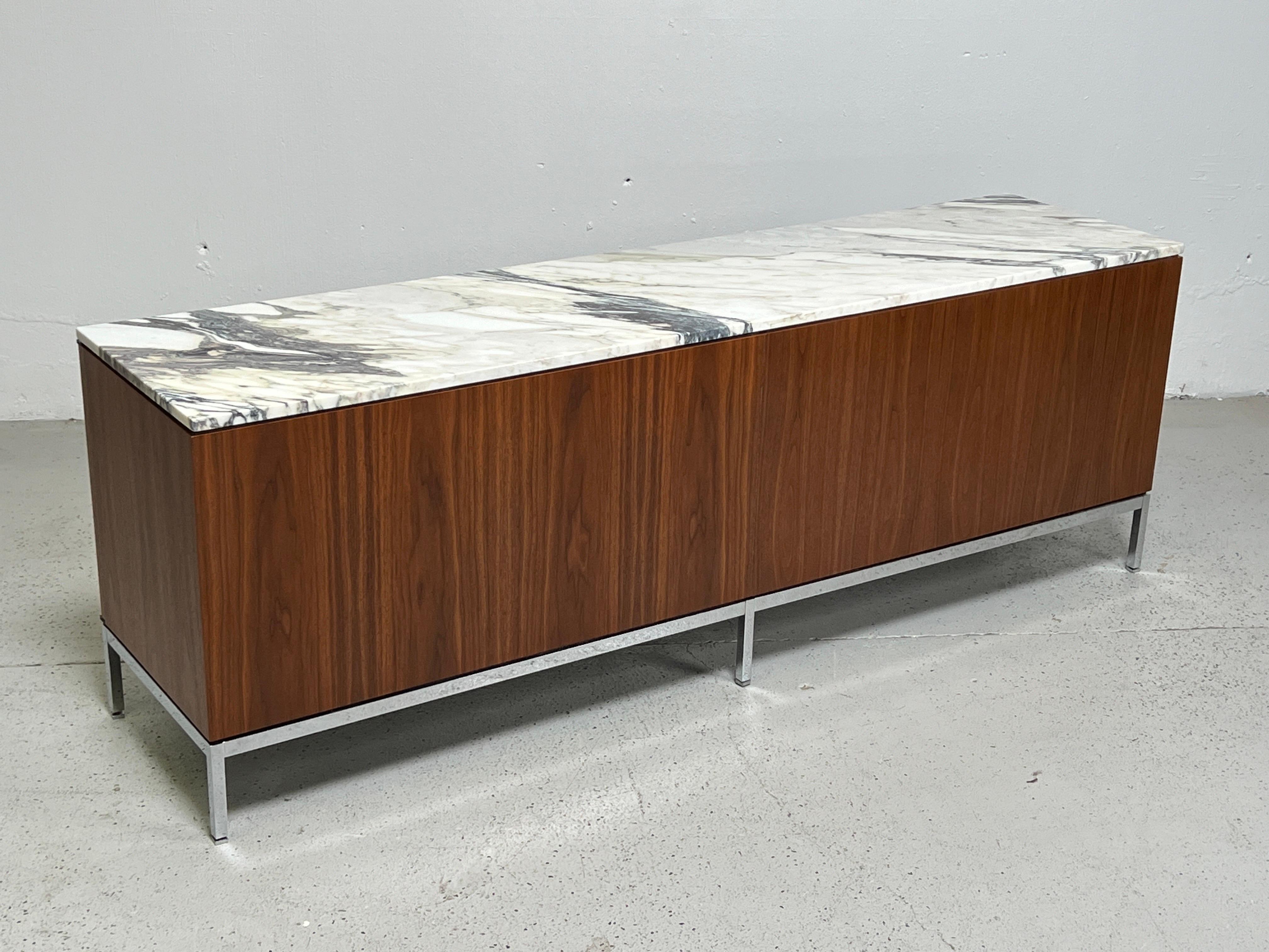 Walnut and Marble Credenza by Florence Knoll for Knoll 12